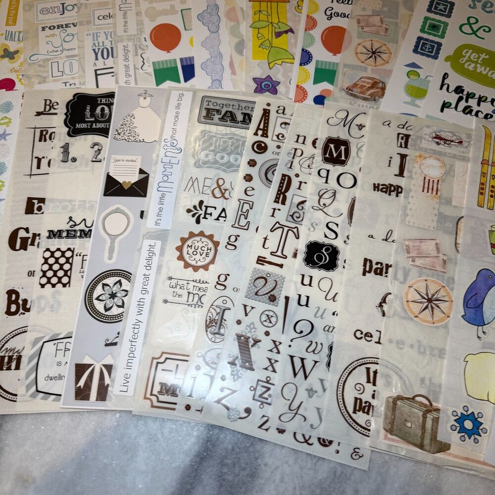Creative Memories Lot of 50 Mixed New & Partial Sheets Scrapbooking Stickers #2 - Picture 3 of 11